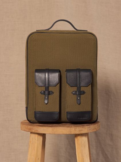 Urbain - Zwart / Khaki Canvas