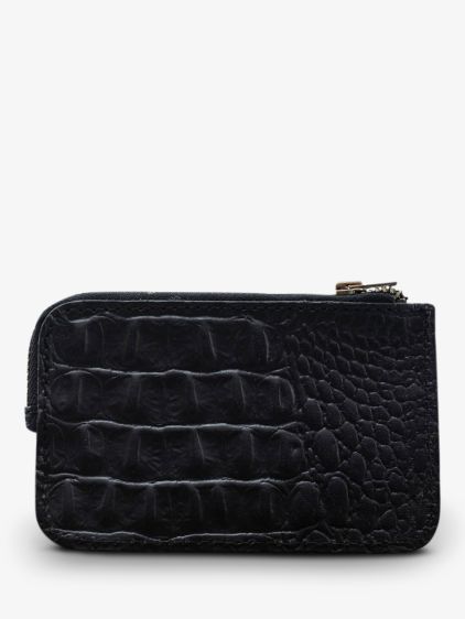 LePorte-monnaie AUGUSTIN Caïman portemonnee - Zwart