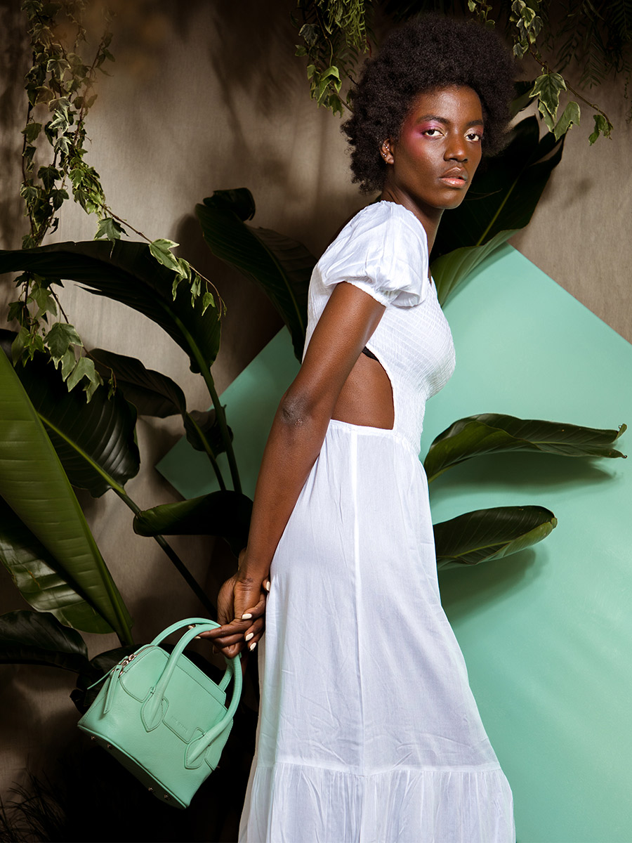 foto-materiaal-mini handtas-leder-groen-gisele-xs-pastel-mint-paul-marius-w32xs-pt-gr