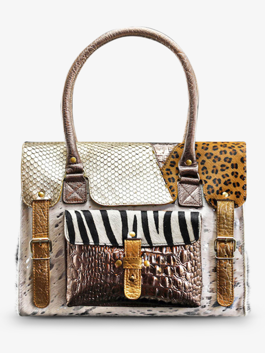 foto-front-bandolier-bag-leather-vrouw-zilver-goud-koper-lerive-links-m-chimere-zilver-goud-koper-paul-marius-w01m-ch-s-g-c