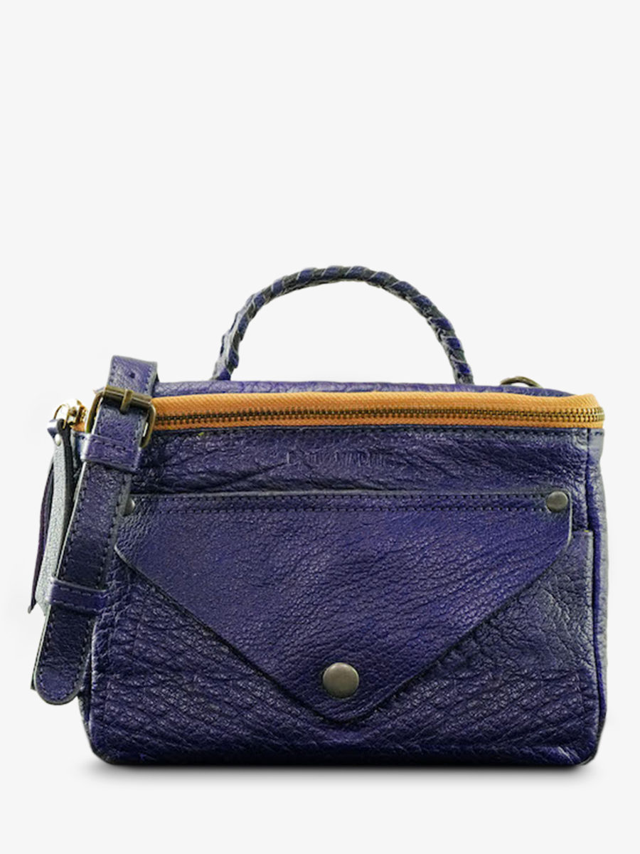 foto-vue-de-face-sac-bandouliere-cuir-vrouw-blauw-legavroche-reeditie-blauw-egyptien-paul-marius-w26-egb