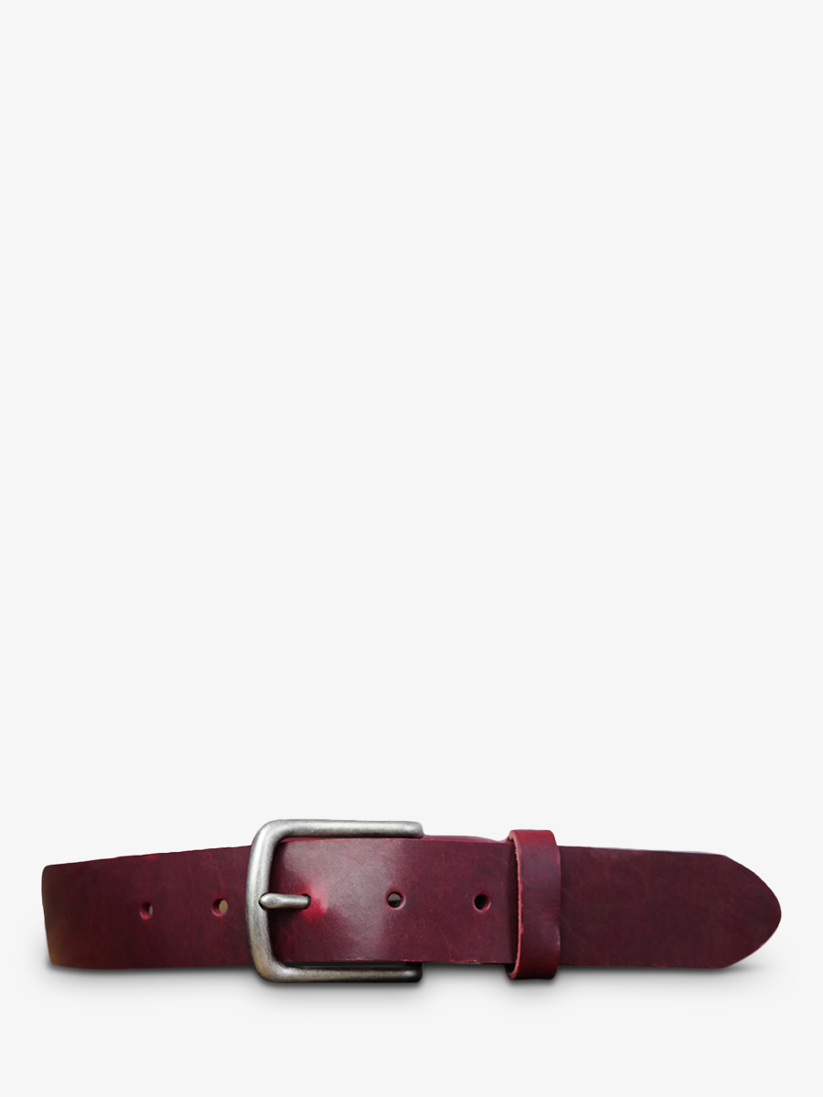foto-front-picture-leather-belt-for-man-en-vrouw-paars-magnifiek-35mm-plum-paul-marius-cdv-35-l-p