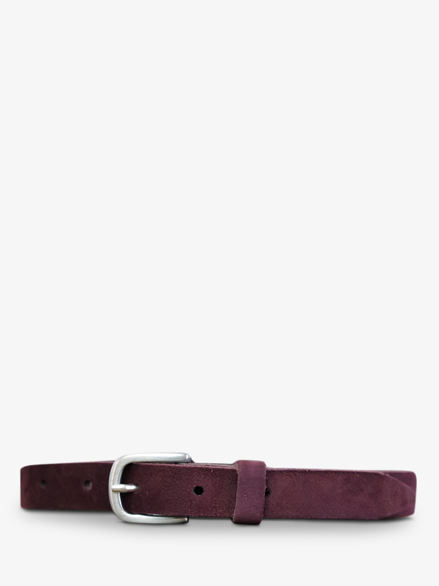 photo-front-picture-leather-belt-for-mannen-en-vrouwen-violet-magnificant-acet-belt-nubuck-20mm-prune-paul-marius-cdv-20-N-P