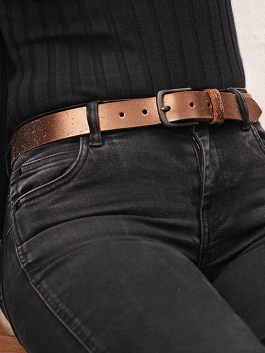 photo-vUE-de-cote-leder-riem-voor-mannen-en-vrouwen-koper-acet-a-buckle-slats-copper-paul-marius-lb-115-c
