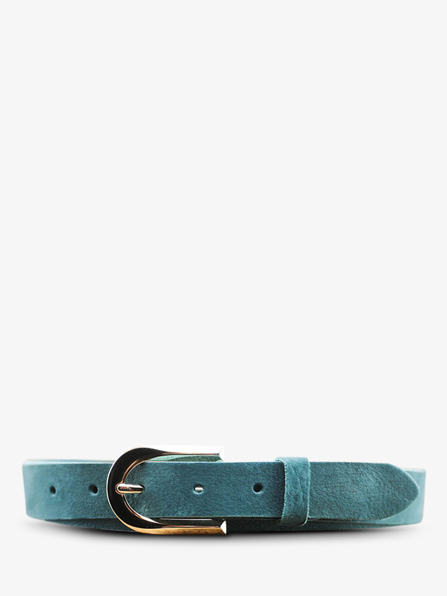 photo-vue-de-face-leather-belt-for-mannen-en-vrouwen-blue-magnificent-belt-nubuck-25mm-blue-pool-paul-marius-cdv-25-n-blu