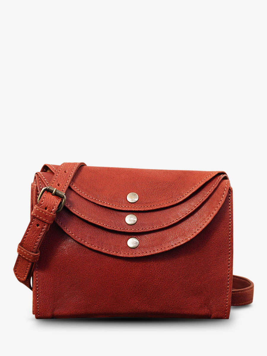 photo-front-face-bandelier-tas-vrouw-leder-bruin-laminaudiere-bruin-paul-marius-m301-mb