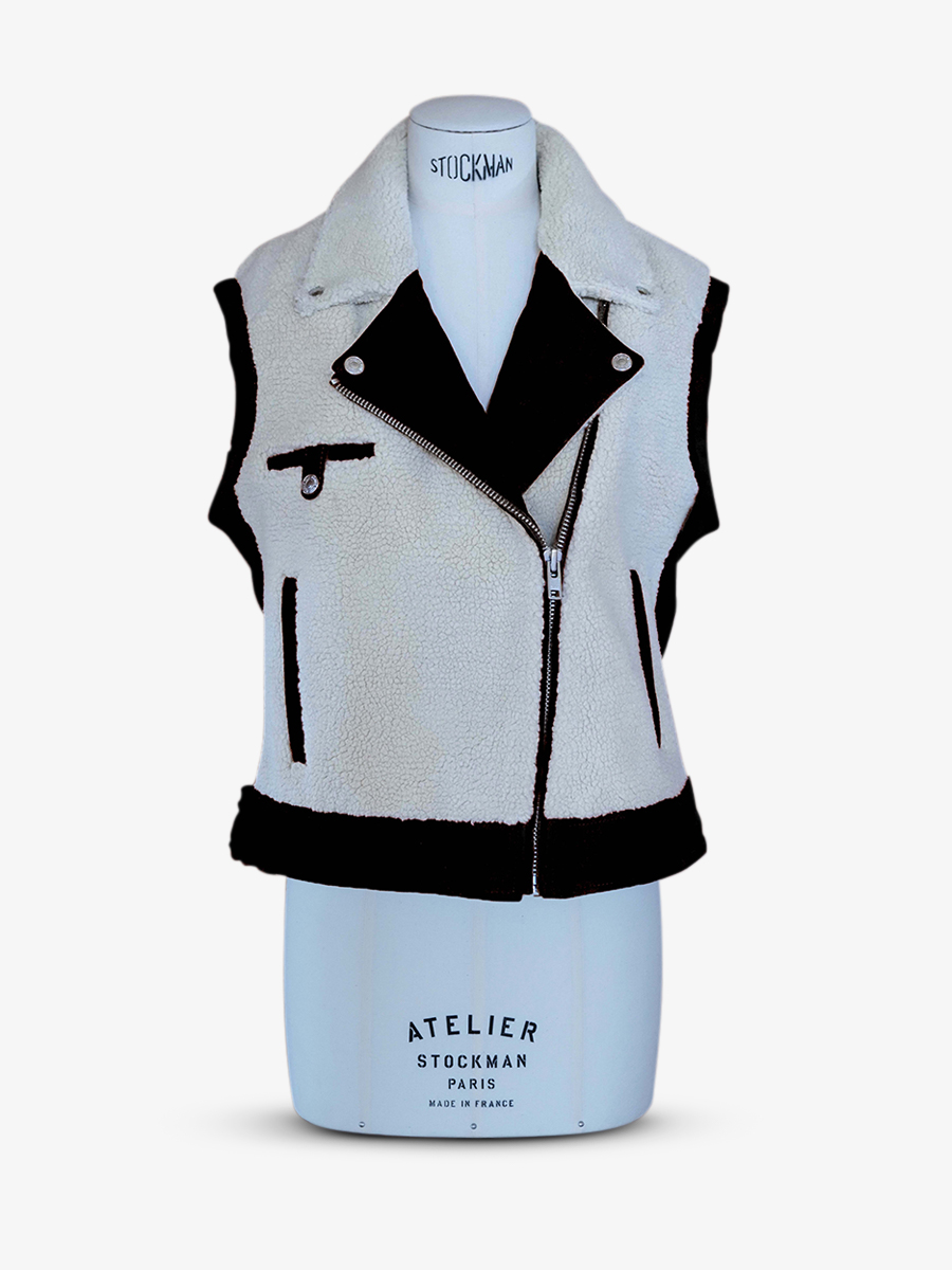 foto-front-perfecto-cuir-vrouw-zwart-LEPERFECTOS-SLEEVES-BLACK-PAUL-MARIUS-WPJ-SM-SH-W-B-S36