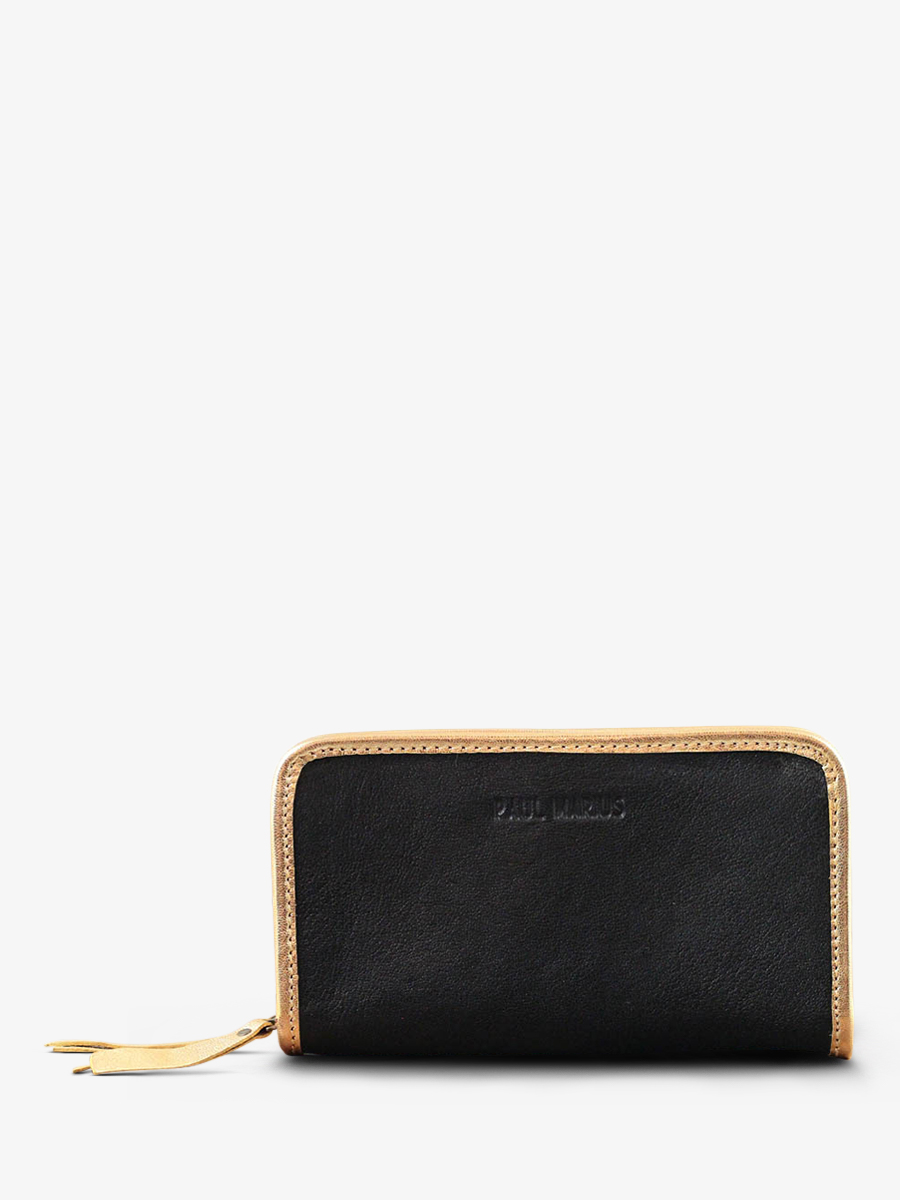 foto-front-wallet-leder-vrouw-zwart-goud-companion-black-gold-paul-marius-lw-b-g