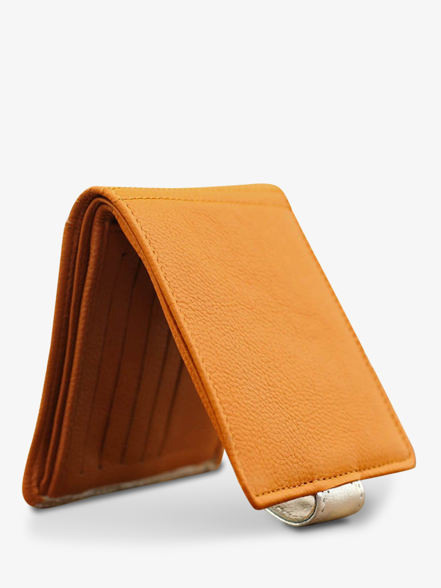 photo-back-portfolio-leder-vrouw-geel-silver-leportfolio-louise-safran-silver-paul-marius-m30-y-s