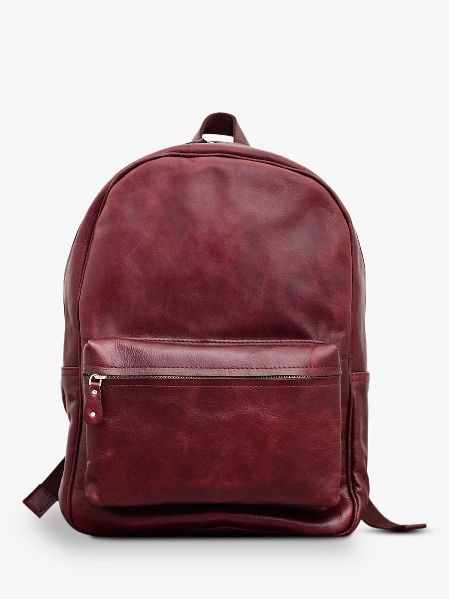 foto-vue-de-face-sac-a-dos-en-cuir-marron-lemariol-brun-paul-marius-m200-mb