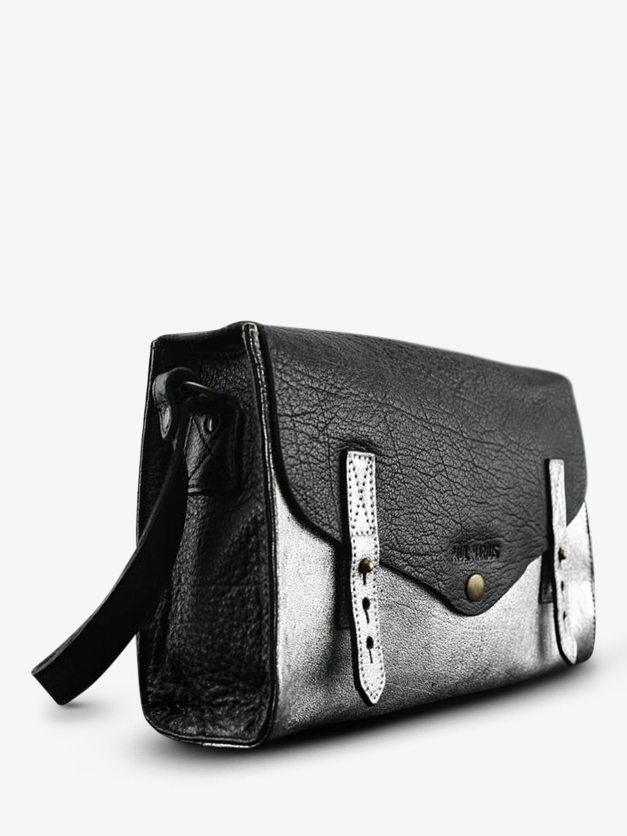 photo-vUE-DE-COTE-SAC-BANDOULIERE-CUIR-WOMAN-SILVER-BLACK-LINDISPENSABLE-SILVER-BLACK-PAUL-MARIUS-W08-S-B