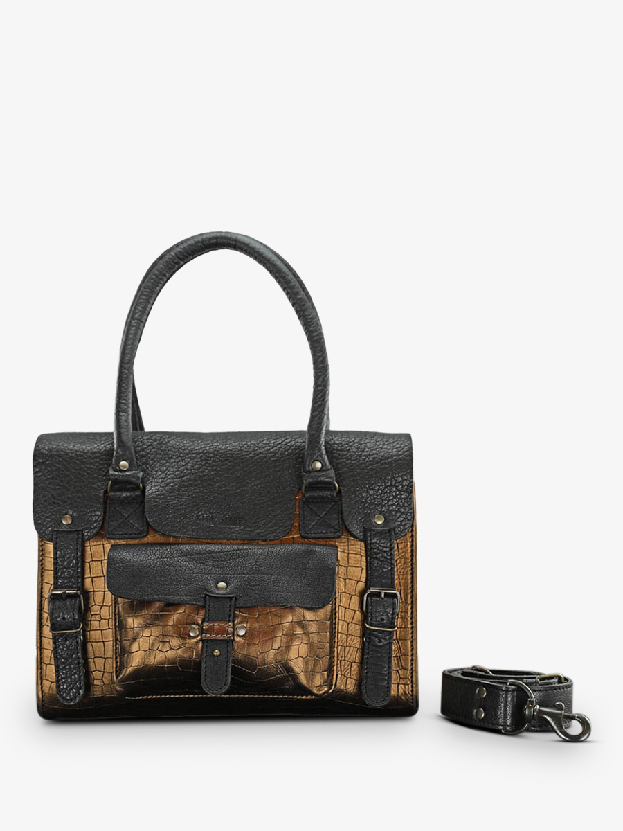 foto-interieur-bandelier-tas-leder-vrouw-zwart-lerief-links-m-alligator-zwart-koper-paul-marius-w01m-a-b-c