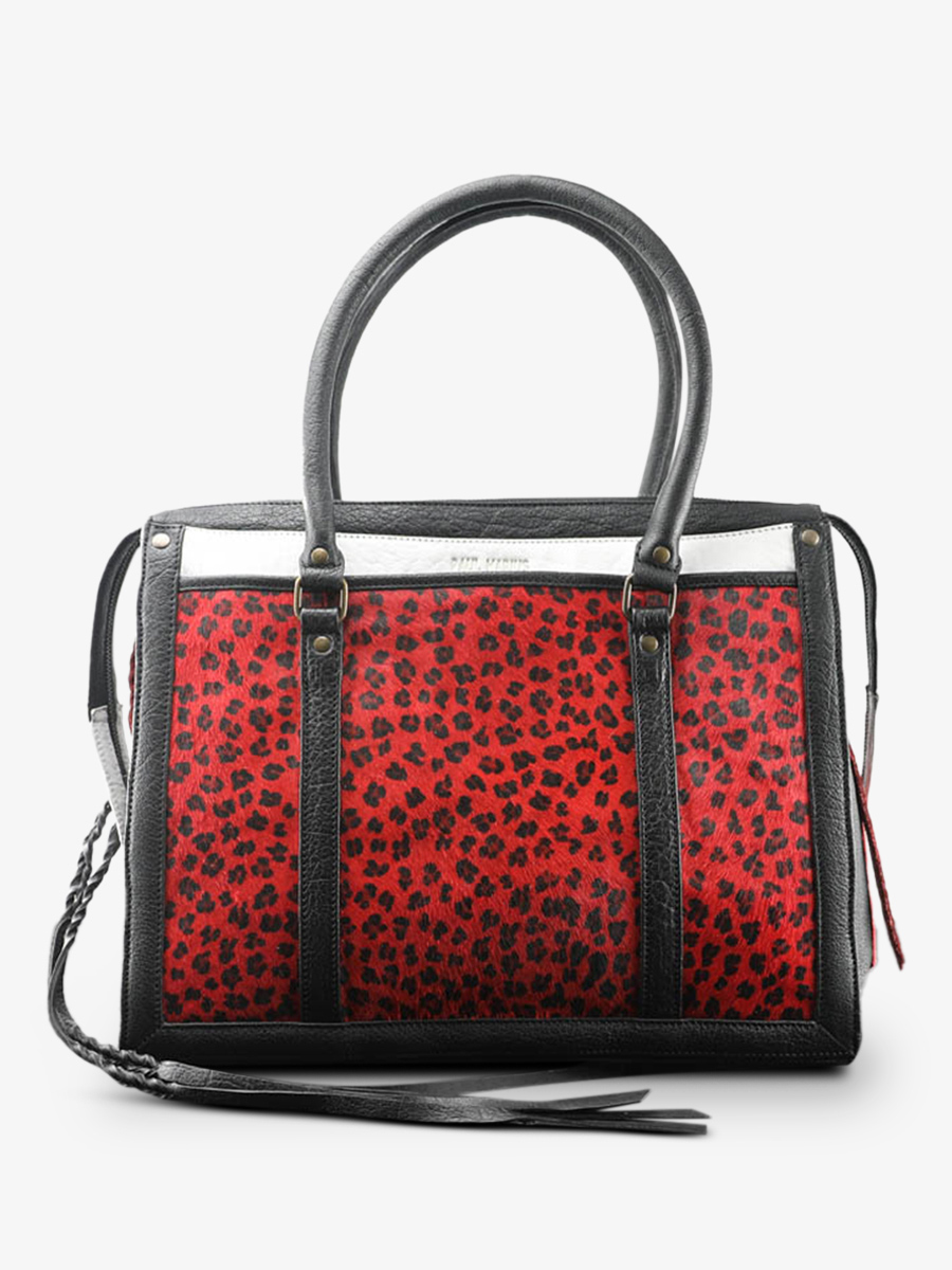foto-vue-de-cote-sac-a-main-cuir-vrouw-zwart-rood-lerive-rechts-m-leopard-zwart-rood-paul-marius-w19m-lp-b-r