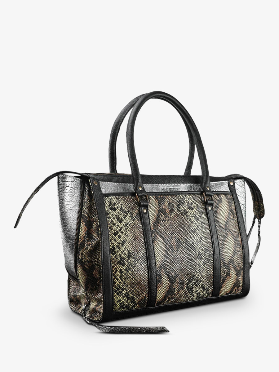 foto-vUE-DE-COTE-SAC-A-MAIN-CUIR-BUSINESS-SILVER-BLACK-LERIVE-DROITE-L-PYTHON-SILVER-BLACK-PAUL-MARIUS-W19L-P-S-B