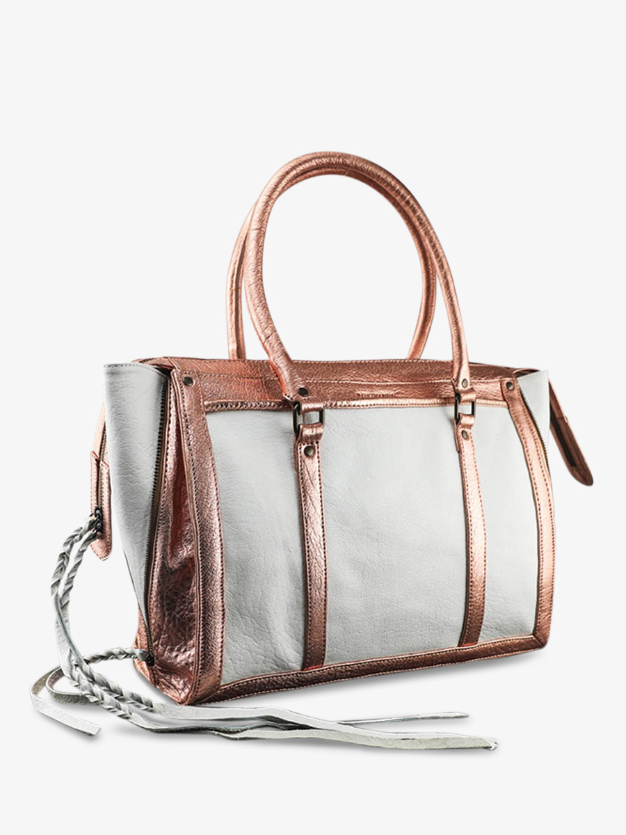 foto-vUE-DE-COTE-SAC-A-MAIN-CUIR-WOMAN-PINK-GOLD-WHITE-LERIVE-RIGHT-M-GOLD-WHITE-PAUL-MARIUS-W19M-G-PI-W