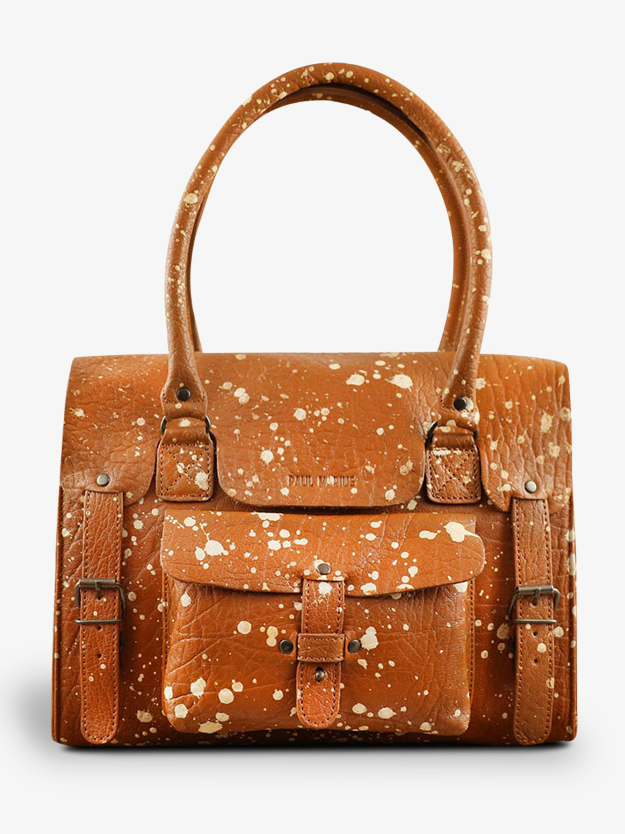 foto-gezichtstas-leder-vrouw-beige-lerive-links-kunstenaar-m-sand-paul-marius-w01m-a-n