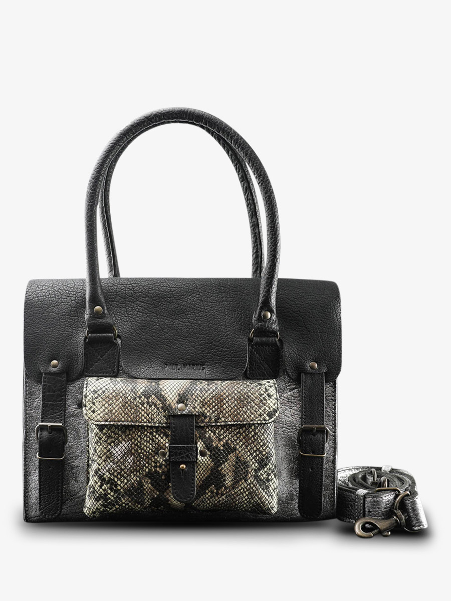 foto-vUE-DE-DOS-SAC-BANDOULIERE-CUIR-WOMAN-SILVER-BLACK-LERIVE-LEFT-M-PYTHON-SILVER-BLACK-PAUL-MARIUS-W01M-P-S-B