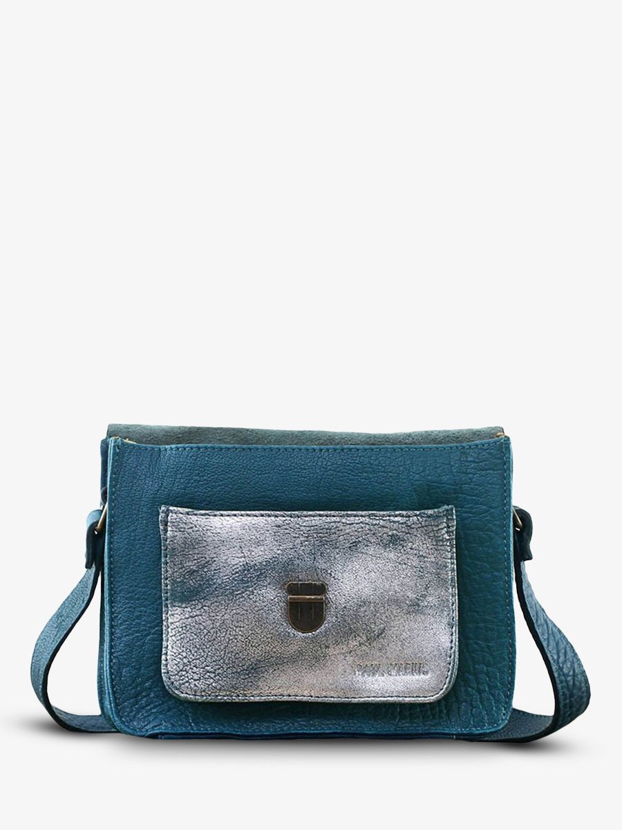 foto-vUE-DE-COTE-BANDOULIERE-BAG-LEATHER-WOMAN-BLUE-SILVER-MADEMOISELLE-GEORGE-BLUE-POOL-SILVER-PAUL-MARIUS-W05-BLU-S
