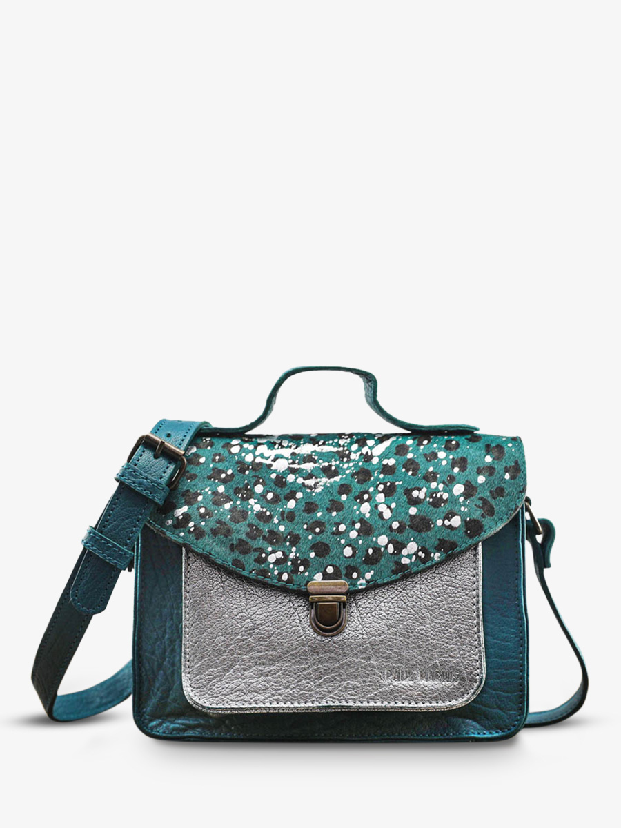 photo-vue-de-face-sac-bandouliere-cuir-vrouw-blauw-zilver-mademoiselle-george-leopard-blauw-zilver-paul-marius-w05-lp-blu-s