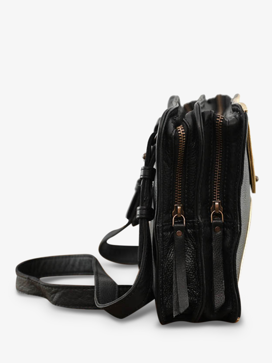 foto-coto-cote-bandelier-tas-vrouw-leder-zwart-goud-legrafie-zwart-goud-paul-marius-w17-b-g
