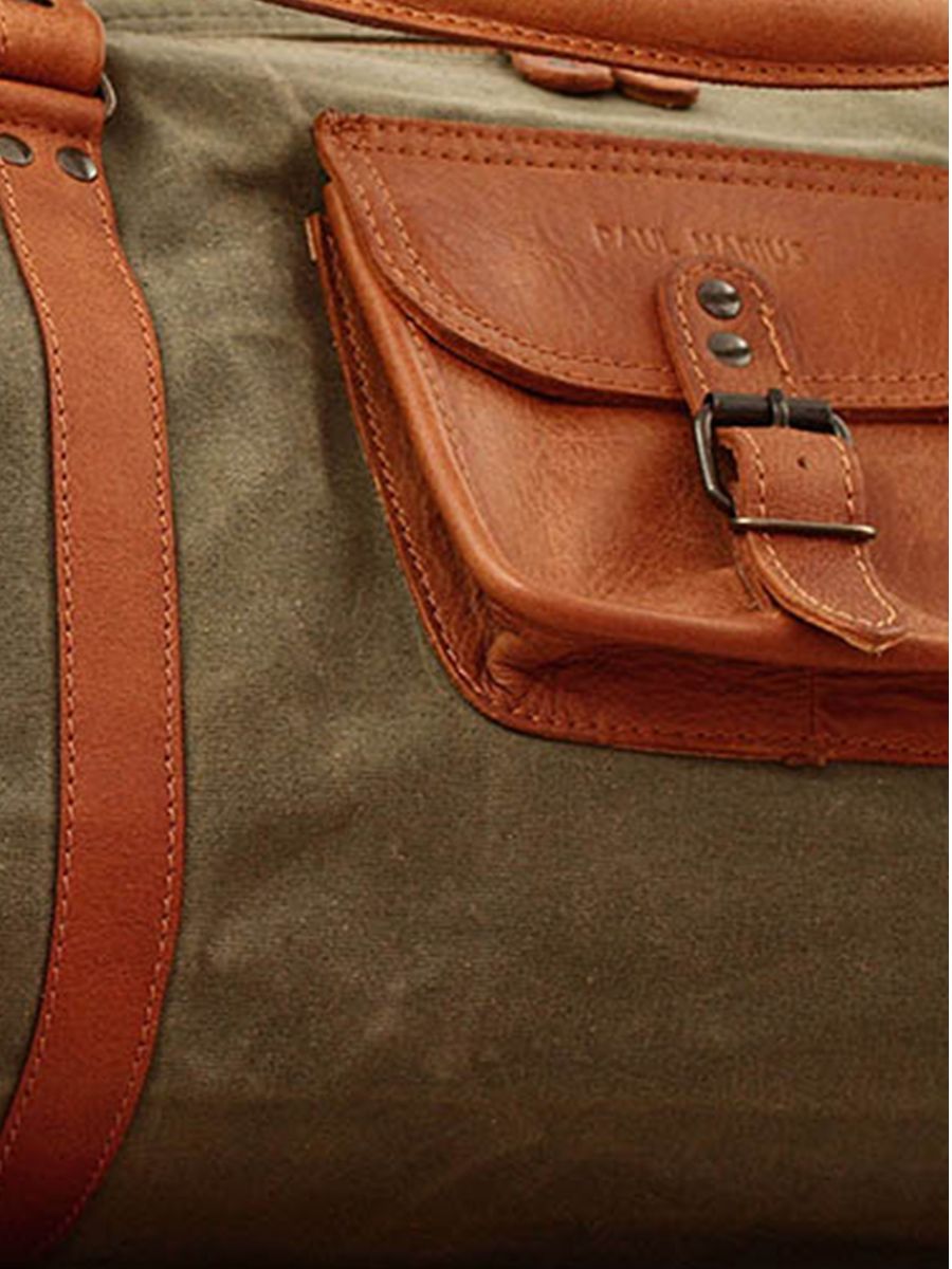 photo-vUE-de-dos-sac-de-voyage-EN-CUIR-LEVOYAGEUR-TOILE-XL-VERT-KAKI-PAUL-MARIUS-M08S60-GC