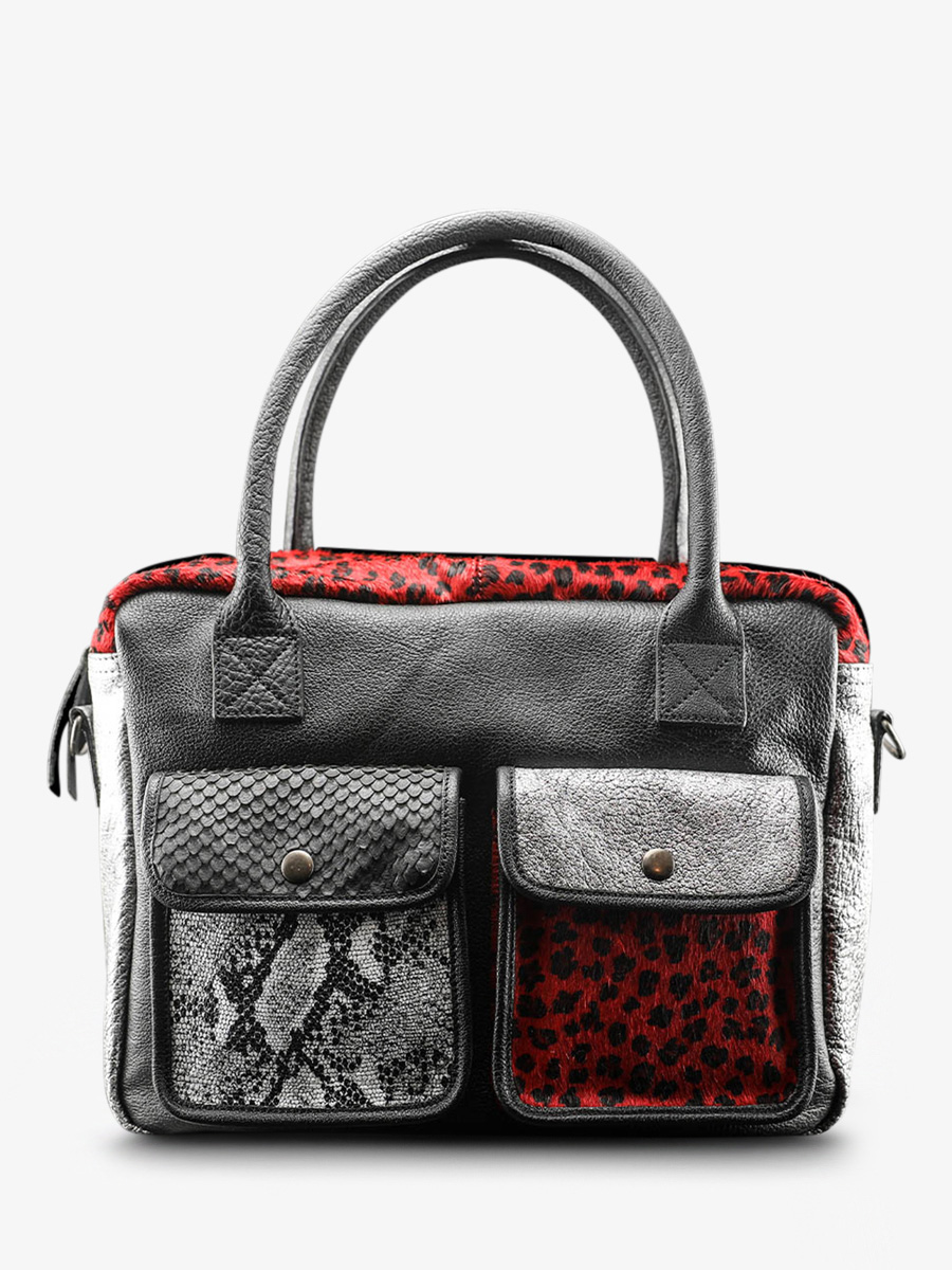 foto-mATERIAAL-DOCUMENT-DOOR-WOMAN-LEATHER-SILVER-BLACK-REDANDY-CHIMERE-SILVER-BLACK-RED-PAUL-MARIUS-W04-S-B-R