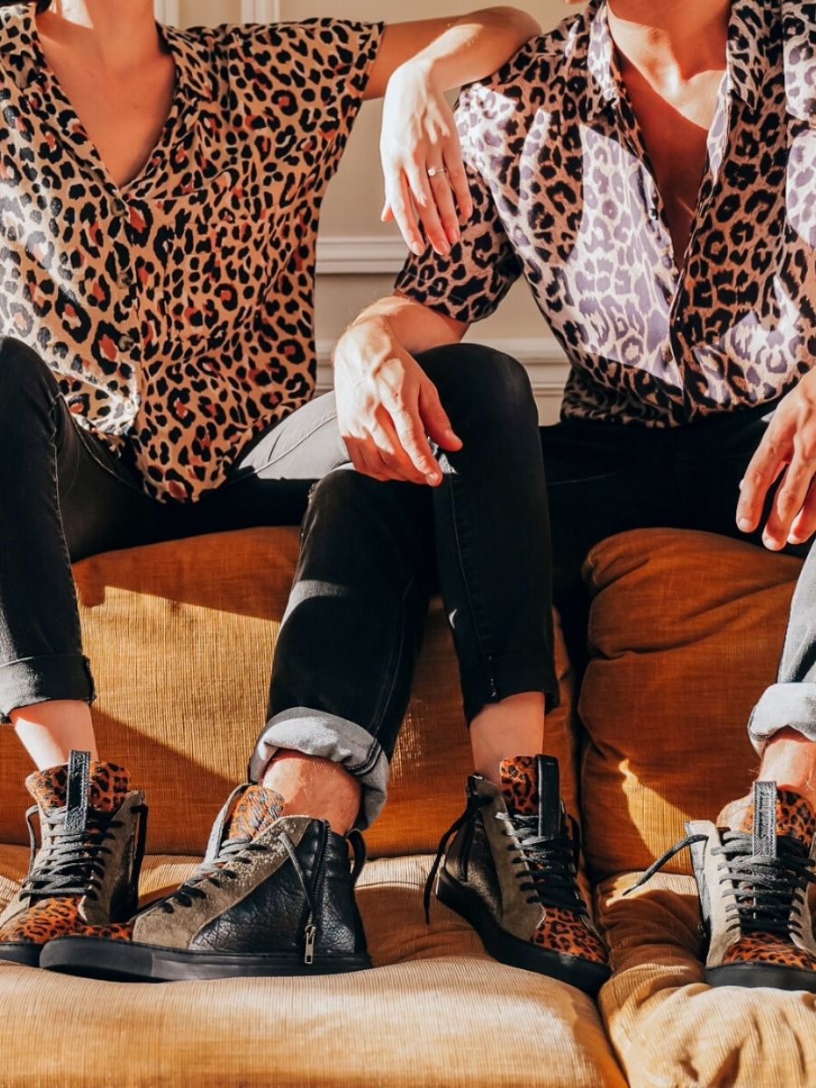 photo-defile-femme-sneaker-leopard-bruin-zwart-pm001-leopard-natuurlijk-zwart-kaki-paul-marius-pm001-lp-l-b-k-s36 PM001 LP L-B-K-S36