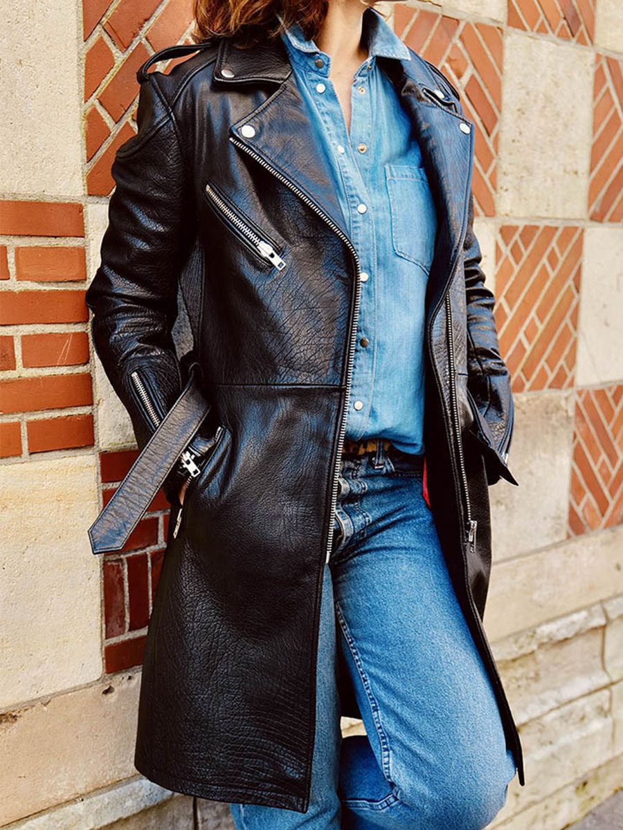 foto-vooraanzicht-trench-cuir-vrouw-zwart-letrench-zwart-paul-marius-wtc-b-s36