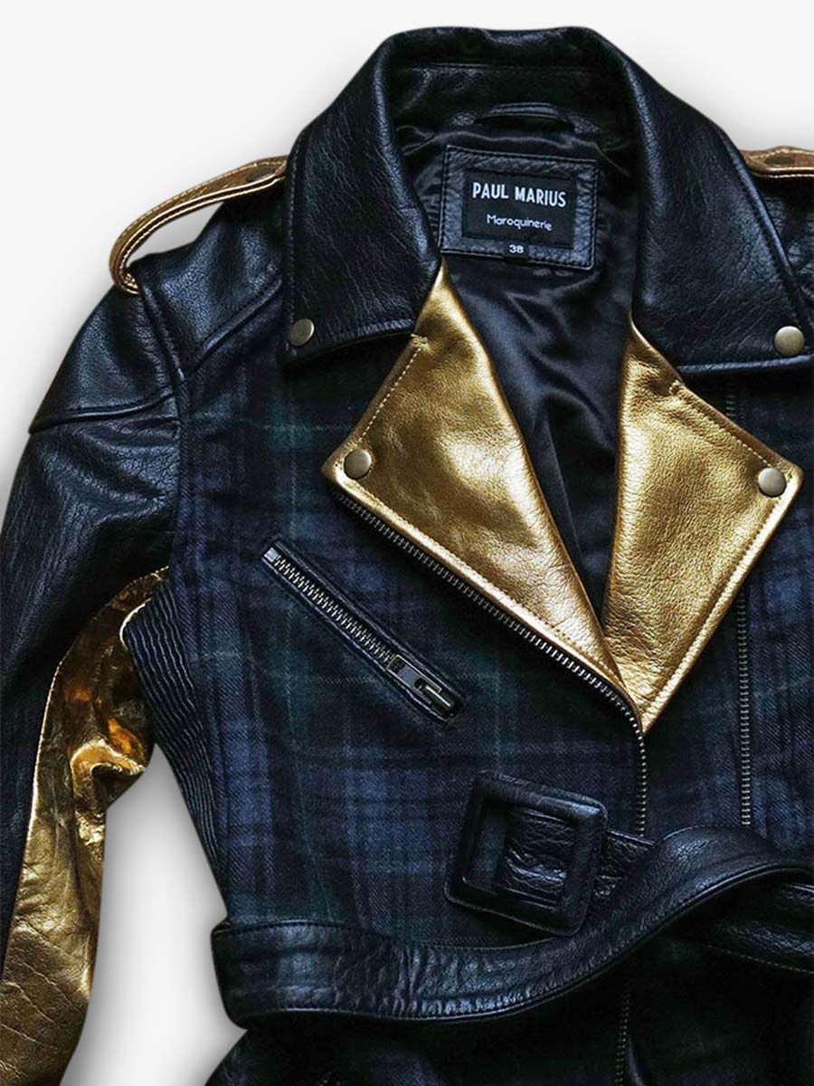 foto-interieur-trench-leder-vrouw-groen-letrench-tartan-groen-paul-marius-wtc-sco-gr-s36