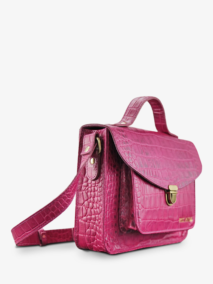 photo-vUE-DE-COTE-SAC-BANDOULIERE-CUIR-WOMAN-PINK-MADEMOISELLE-GEORGE-ALLIGATOR-COCKTAIL-TOURMALINE-PAUL-MARIUS-W05-A-PI