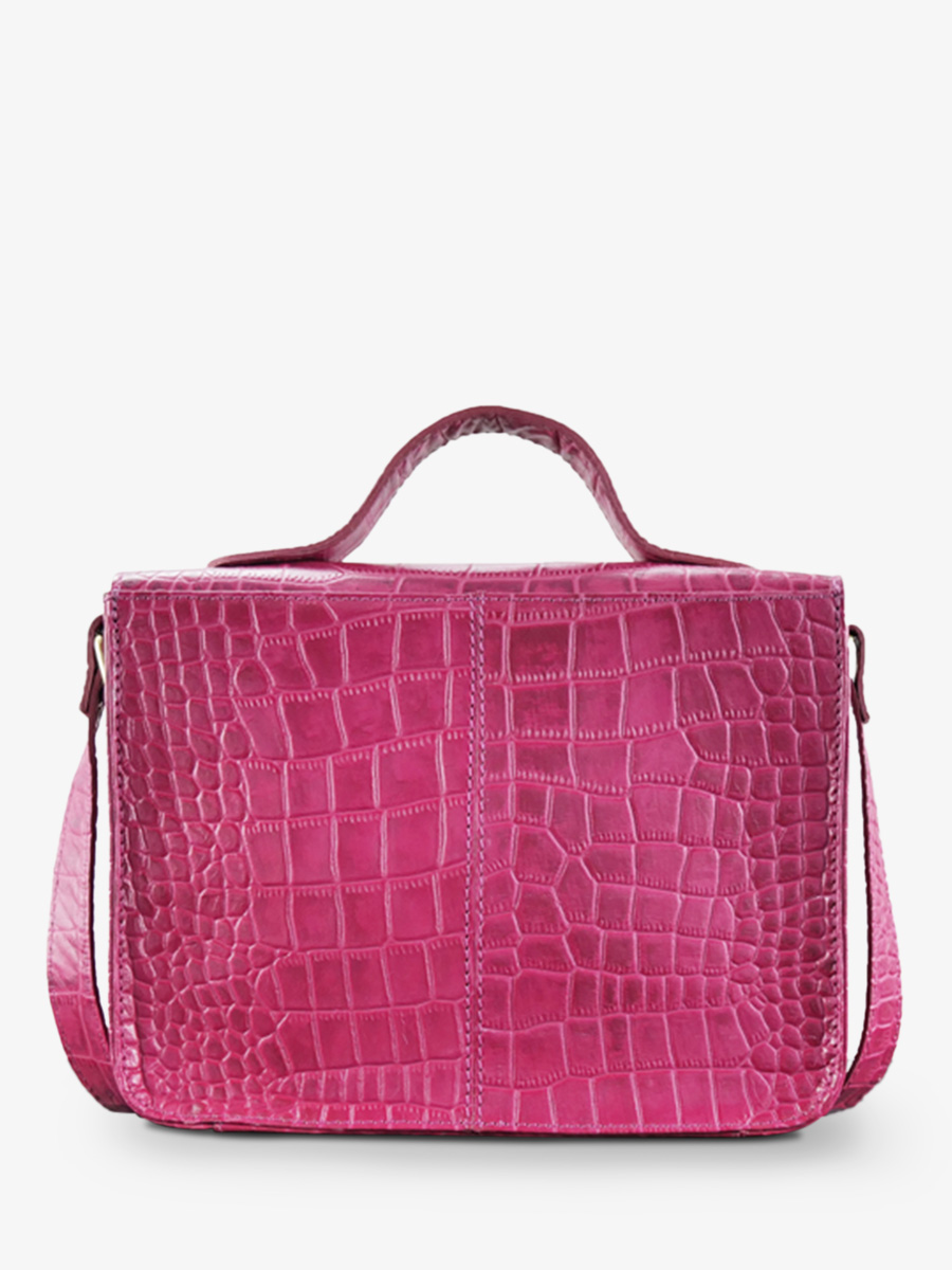 photo-vUE-de-dos-sac-bandouliere-cuir-vrouw-roze-mademoiselle-george-alligator-cocktail-tourmaline-paul-marius-w05-a-pi