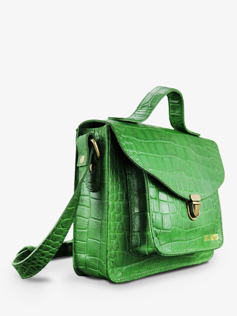foto-vUE-DE-COTE-BANDOULIERE-BAG-LEATHER-WOMAN-GROEN-MADEMOISELLE-GEORGE-ALLIGATOR-COCKTAIL-JADE-PAUL-MARIUS-W05-A-GR