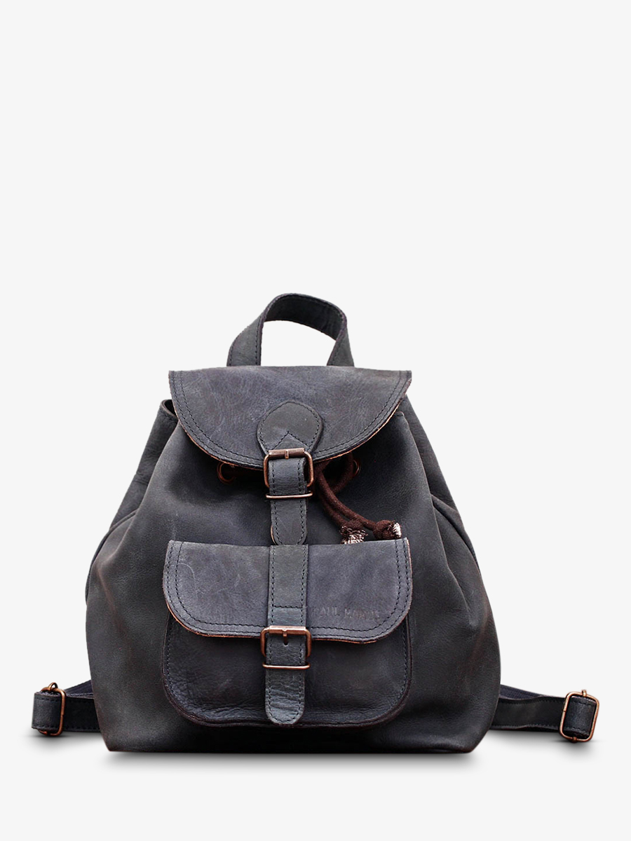 foto-front-foto-rugzak-leder-vrouw-blauw-leder-wearer-blauw-petrol-paul-marius-m40-db