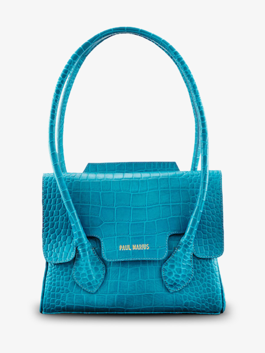 foto-vue-de-face-sac-a-main-cuir-vrouw-blauw-colette-s-alligator-cocktail-topaze-paul-marius-w28s-a-blu