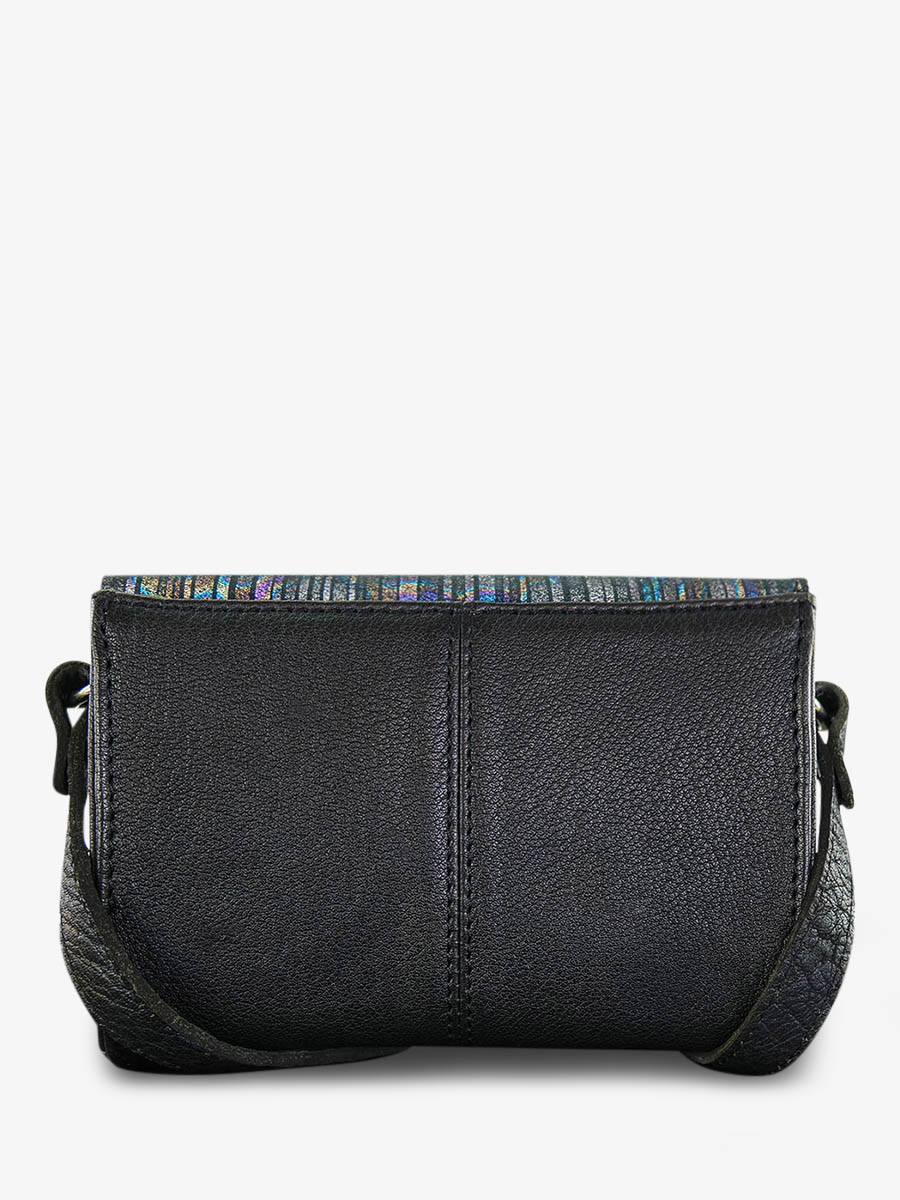 photo-vue-de-dos-sac-bandouliere-cuir-vrouw-multicolore-le-mini-onmisbaar-holografisch-paul-marius-w08s-prp
