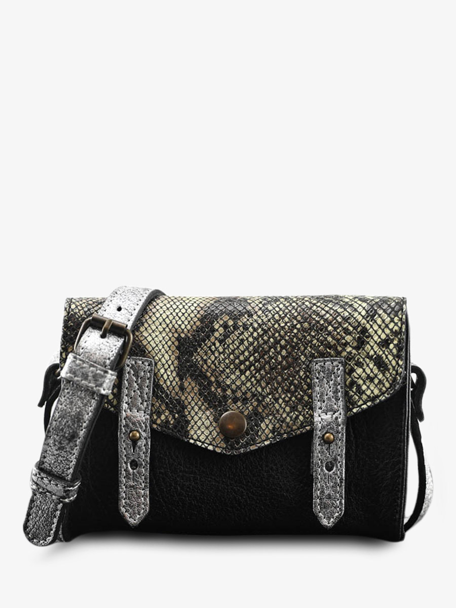 photo-vUE-DE-FACE-SAC-BANDOULIERE-CUIR-WOMAN-BLACK-LE-MINI-INDISPENSABLE-PYTHON-BLACK-PAUL-MARIUS-W08S-P-b