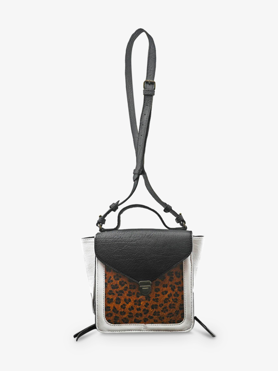 photo-vue-de-face-petit-sac-bandouliere-cuir-vrouw-zwart-wit-mistinguette-leopard-black-white-paul-marius-w20-lp-b-w