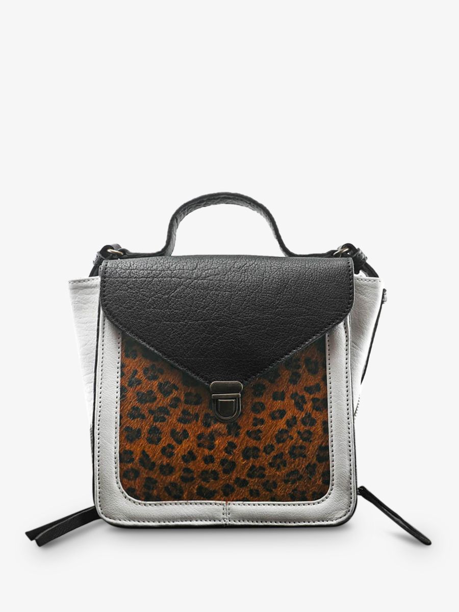 photo-vUE-de-cOTE-SMALL-BANDOULIERE-BAG-LEATHER-WOMAN-BLACK-WIT-MISTINGUETTE-LEOPARD-BLACK-WHITE-PAUL-MARIUS-W20-LP-B-W