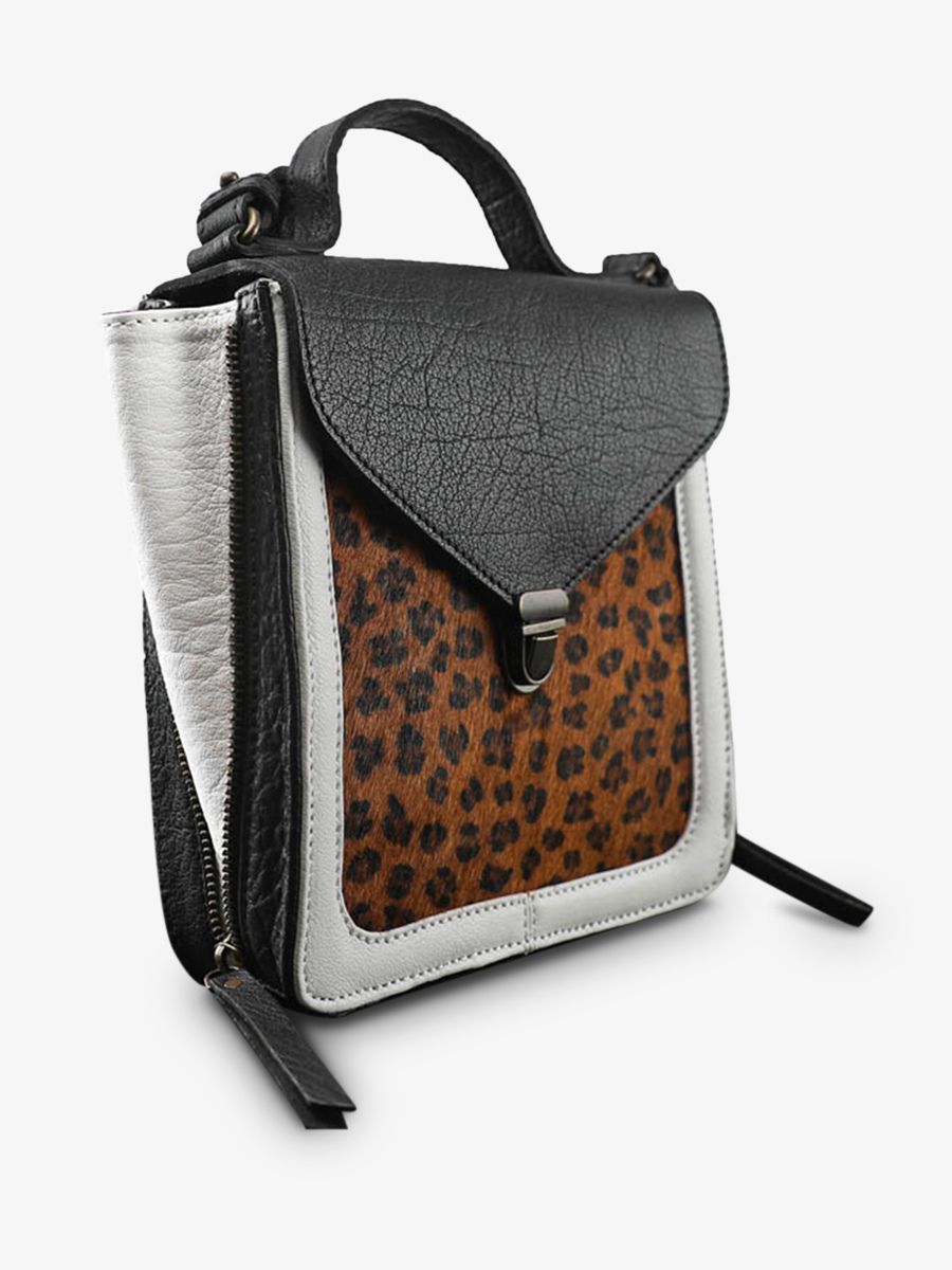 photo-vUE-de-dos-petit-sac-bandouliere-cuir-vrouw-zwart-wit-mistinguette-leopard-black-white-paul-marius-w20-lp-b-w