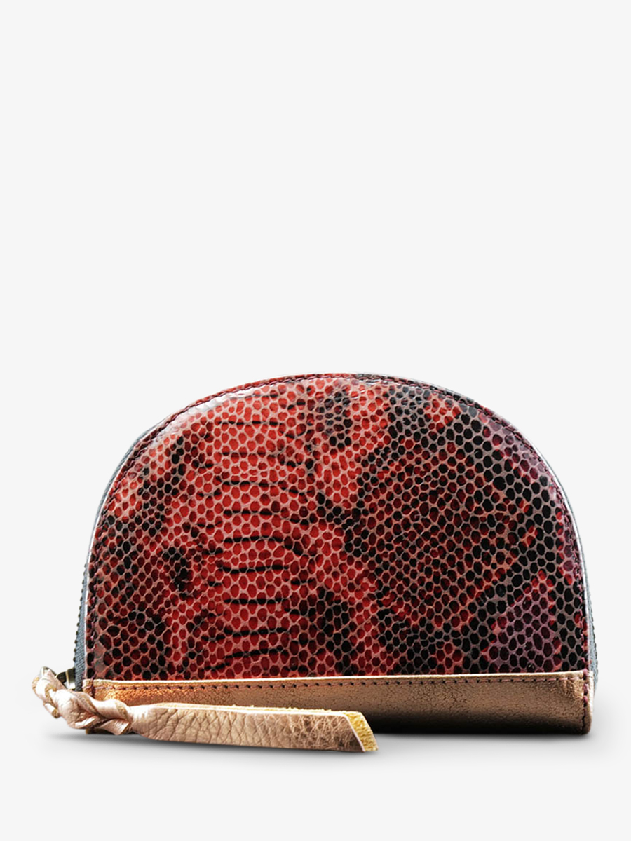 foto-front-portfolio-leder-vrouw-rood-blad-manon-python-red-grenate-paul-marius-m32-p-rg-g-pi