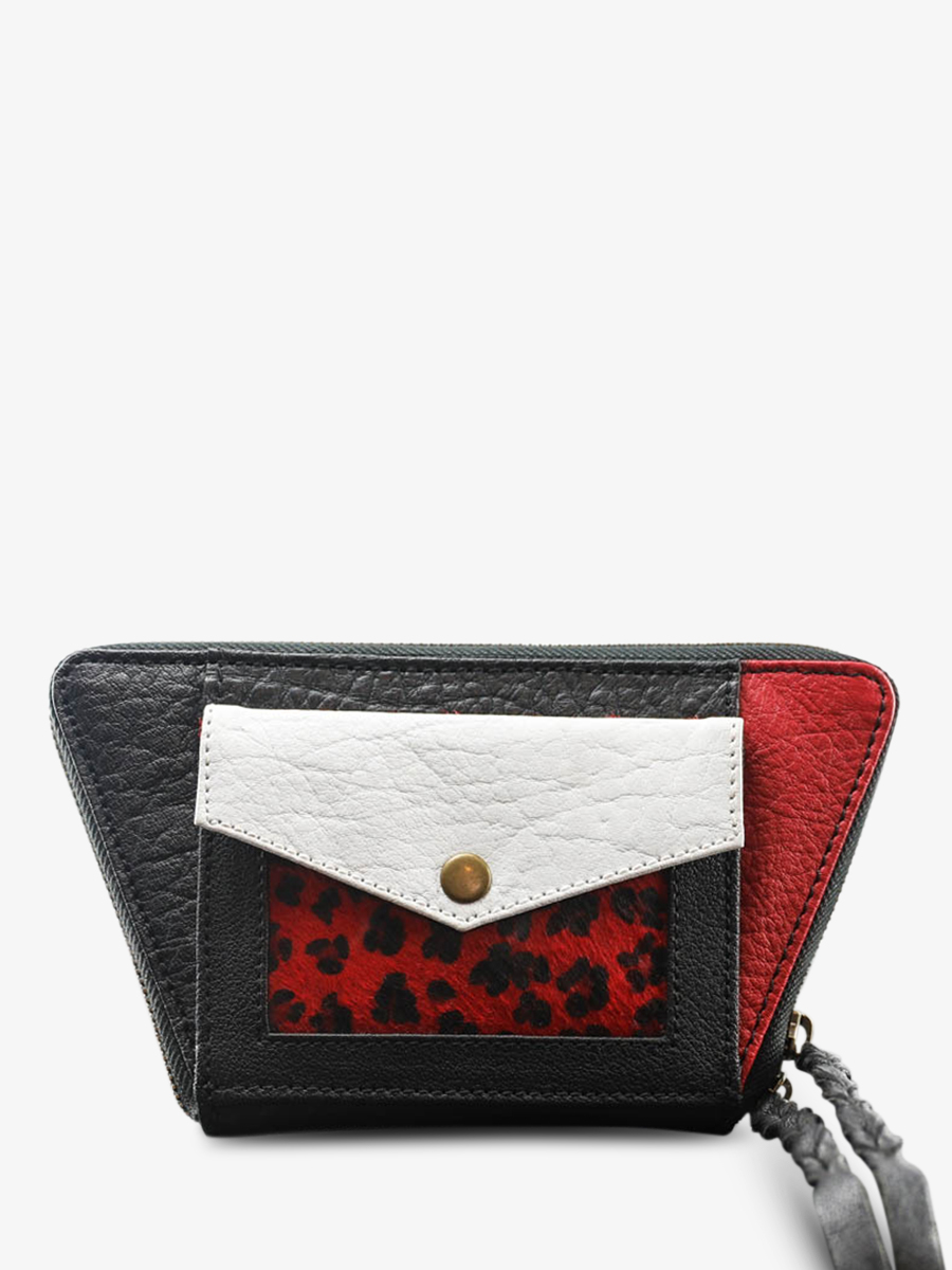 foto-front-portfolio-leder-vrouw-zwart-rood-blad-emma-leopard-zwart-rood-paul-marius-w24-lp-b-r