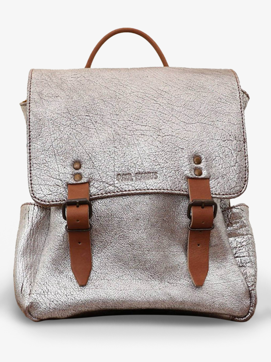photo-front-view-zilver-laudacious-leather-back-bag-zilver-amber-paul-marius-w14-bs