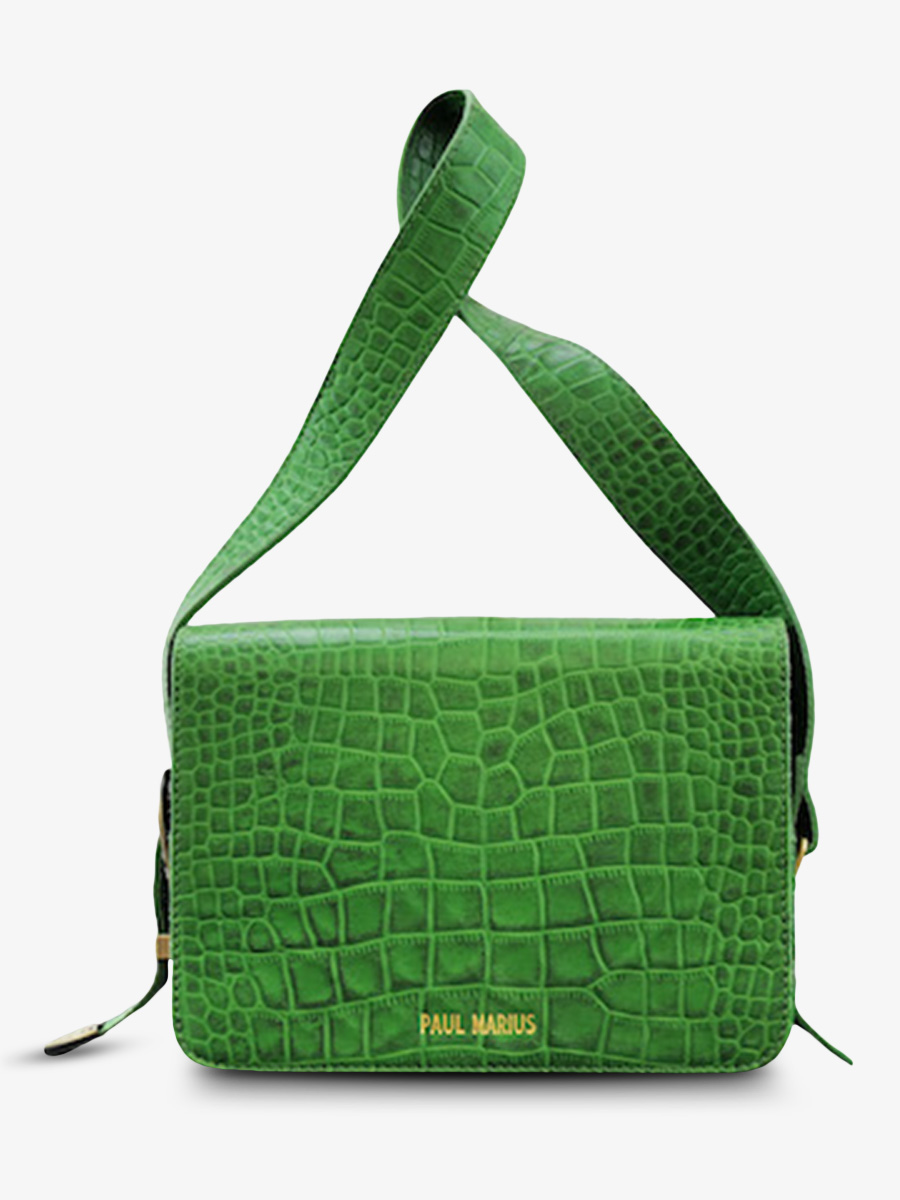 foto-interieur-bandouliere-tas-vrouw-leer-groen-alligator-stok-cocktail-jade-paul-marius-w29-a-gr
