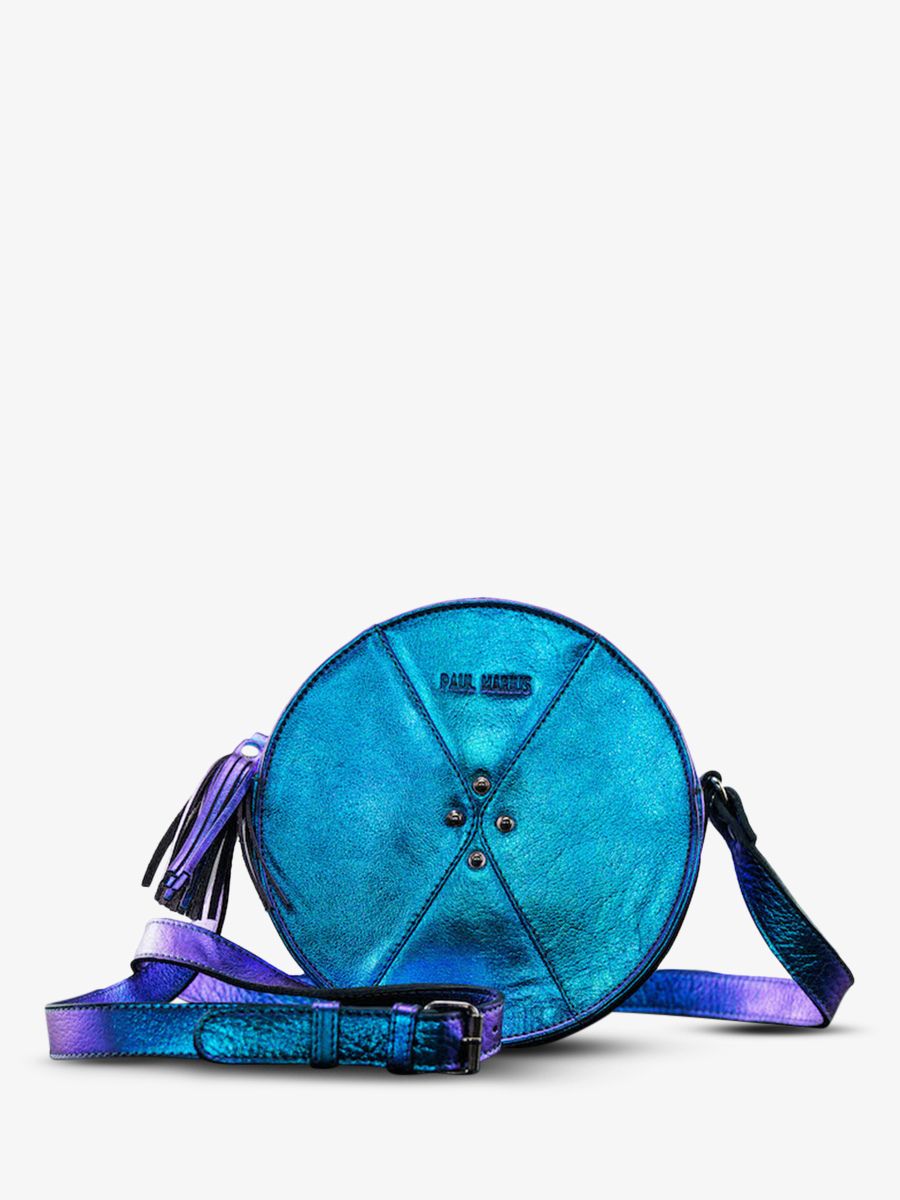 photo-front-sandouli-tas-leder-rond-vrouw-blauw-monprecieux-scarabee-paul-marius-w18-p-blu