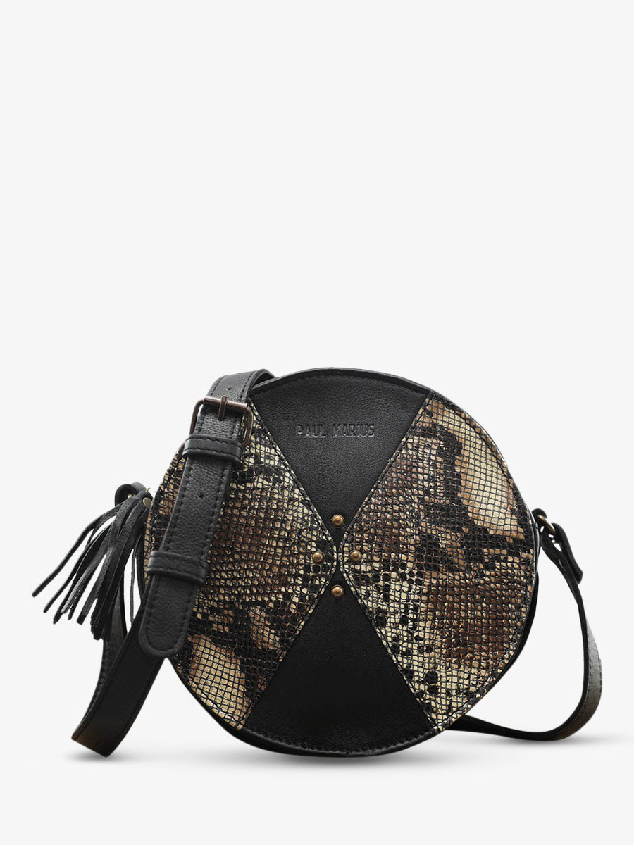 photo-front-pouch-bandouliere-leder-bruin-vrouw-zwart-monnprecious-python-black-paul-marius-w18-p-b