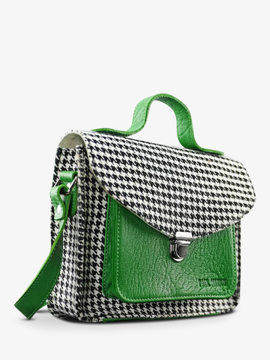 photo-cote-bandouliere-bag-LEATHER-WOMAN-GROEN-MADEMOISELLE-GEORGE-GRAND-PRIX-ACIDE-PAUL-MARIUS-W05-HS-GR