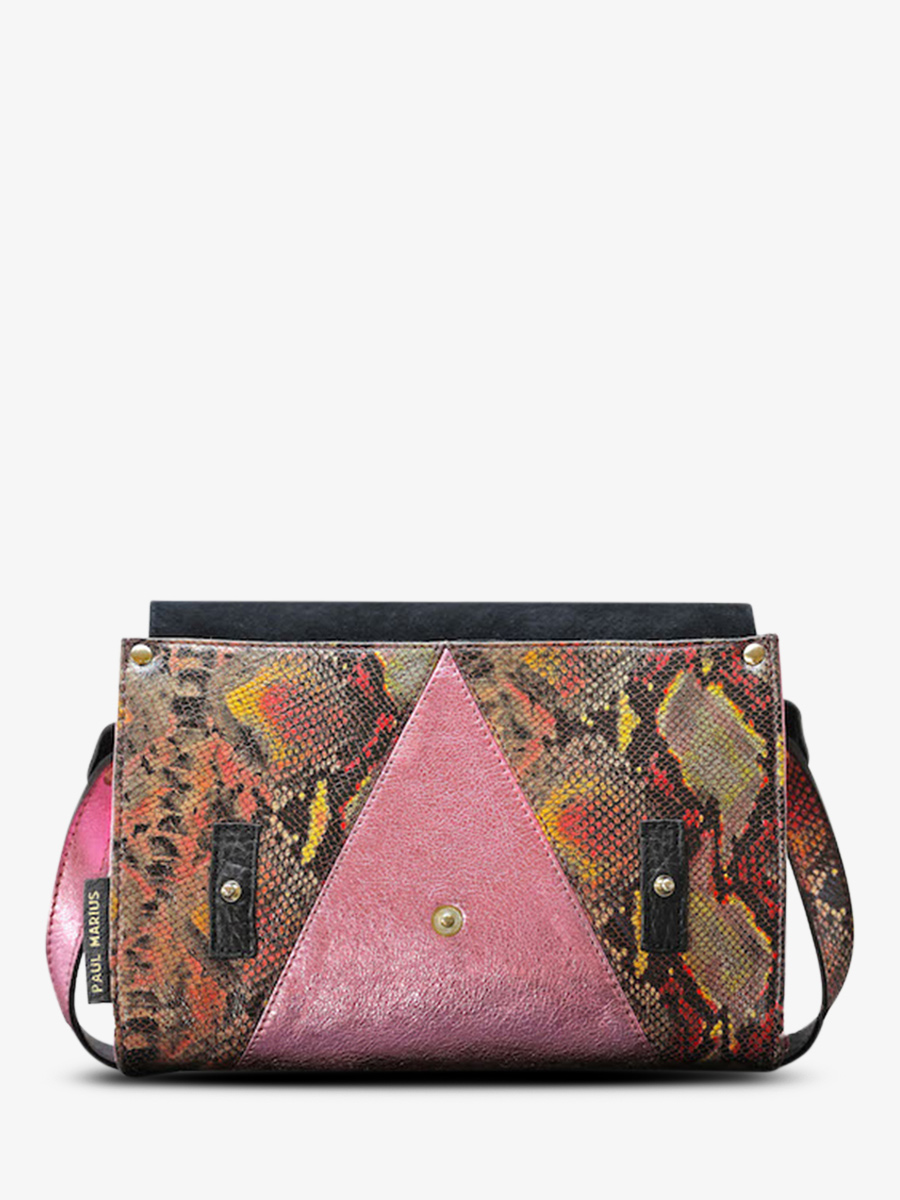photo-vue-de-dos-sac-bandouliere-cuir-vrouw-rood-roze-lindispensable-python-magma-pink-metallised-paul-marius-w08-pi-mcpi