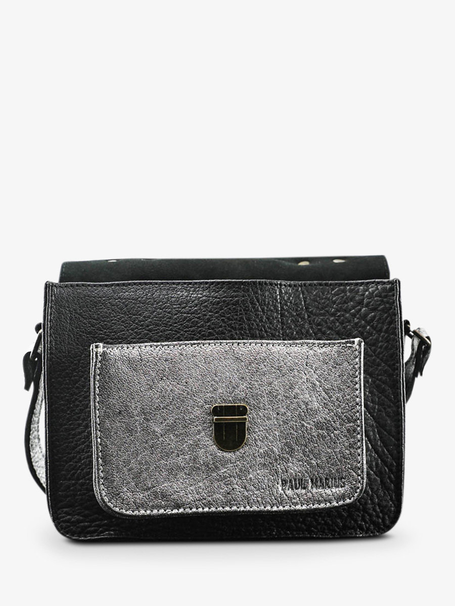 foto-INTERIEUR-BANDOULIERE-BAG-LEATHER-WOMAN-SILVER-BLACK-MADEMOISELLE-GEORGE-PYTHON-SILVER-BLACK-MARIUS-W05-P-S-B