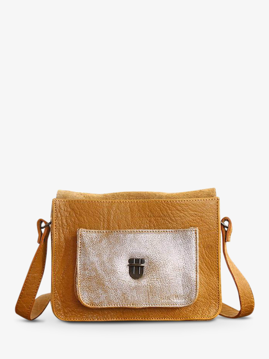 photo-vUE-DE-COTE-BANDOULIERE-BAG-LEATHER-WOMAN-YELLOW-SILVER-MADEMOISELLE-GEORGE-SAFRAN-SILVER-PAUL-MARIUS-W05-Y-S