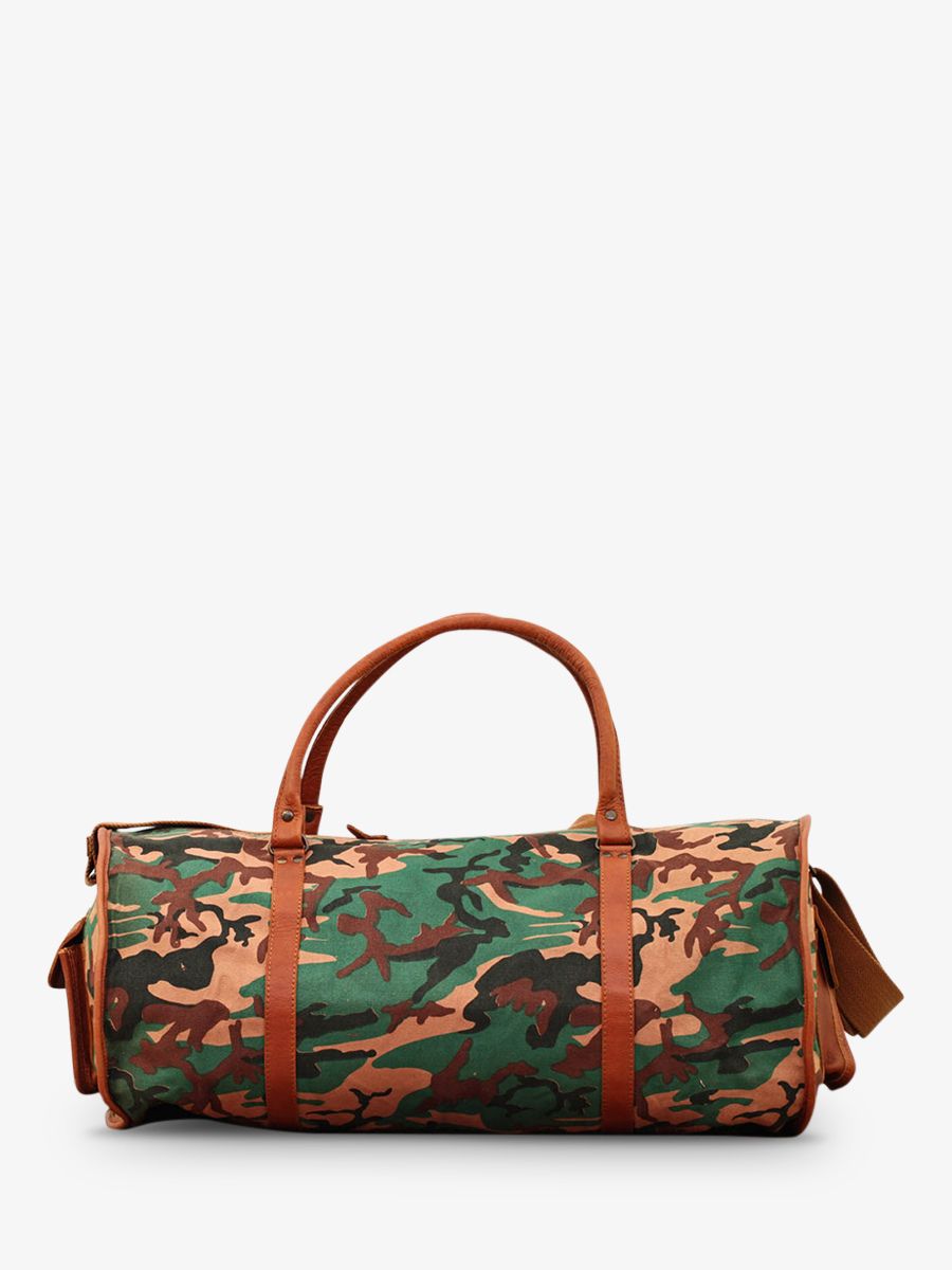 foto-cOTE-BAG-OF-TRAVEL-WITH-BROWN-LEATHER-GREEN-TRAVELLER-CANVAS-XL-CAMOUFLAGE-PAUL-M08S60-CA